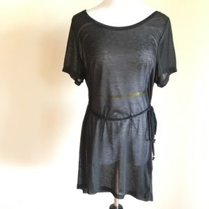 HM Women Black Long Tunic Blouse Top